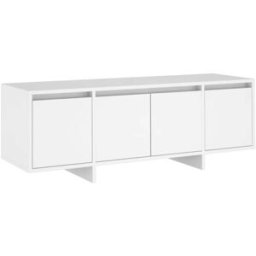 Maison Chic Mueble tv madera contrachapada blanco 120x30x40,5 cm