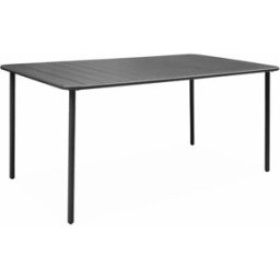 sweeek Mesa de jardín bistró de acero, 6-8 plazas, 160cm, antracita