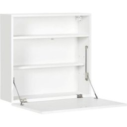Homcom Mesa de pared 64x20x60 cm blanco