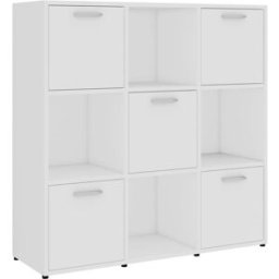 Maison Chic Estantería estantería librería madera blanco 90x30x90 cm