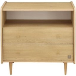 Sauthon Cómoda de 2 cajones y 1 nicho, decoración roble
