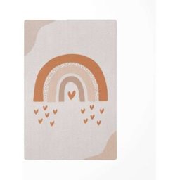 Decochic Alfombra de juego infantil arcoíris marrón 118x180cm