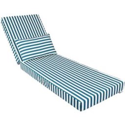 Deco Arts Cojín para tumbona premium con cojín - rayas verdes