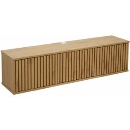Oviala Mueble de tv pared 120 cm de ancho estilo escandinavo madera clara