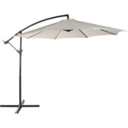 NIYLO Sombrilla de acero marfil 300x350x250 cm