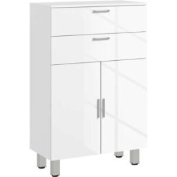 Kleankin Mueble auxiliar baño 60x30x93 cm blanco