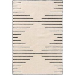 Benuta Alfombra crema/gris 140x200