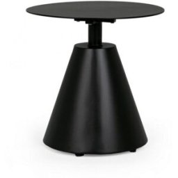 Konte.Design Mesa de centro redonda de aluminio negro