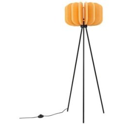Sollux Lighting Lámpara de pie amarillo/negro fieltro/acero alt. 134 cm