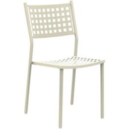 MondoViro Juego de 8 sillas de jardín de metal blanco 43x48 cm 85h