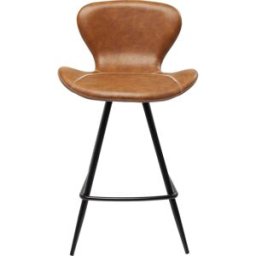 Kare Design Taburete bar cuero artificial marrón