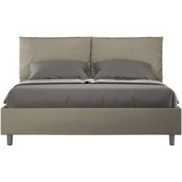 Ityhome Canapé abatible 160x200 cuero sintético capuchino