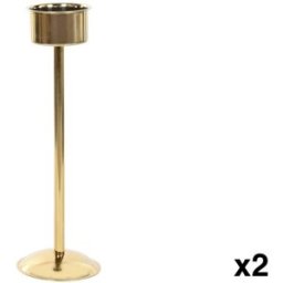 NIYLO Conjunto de 2 champaneras en inox dorado 26x26x80 cm