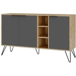 Habitat & Jardin Aparador gris antracita 142 x 36 x 83 cm