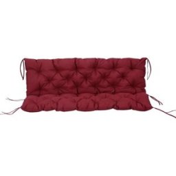 REDOM Cojín de banco de poliéster y espuma rojo 150x98x8cm