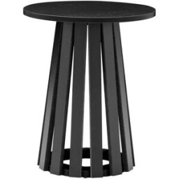 Happy Garden Mesa auxiliar redonda estilo escandinavo 45cm negro