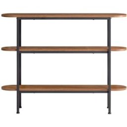 SoBuy Mesa de consola con 3 estantes madera color natural