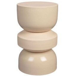 Dutchbone Mesa auxiliar redonda de metal ø29cm - beige
