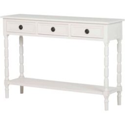 Fijalo Consola mdf pino blanco 110x30x75 cm
