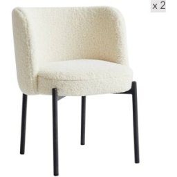 Nordlys Set 2 sillas con patas de acero en blanca