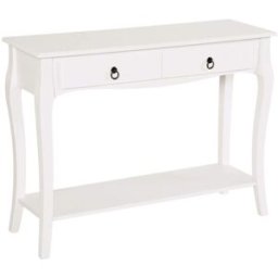 Homcom Mesa consola 100x33x75 cm blanco