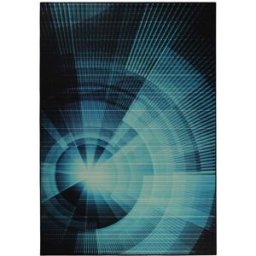 Wecon Home Alfombra estilo gamer con diseño azul 110x160