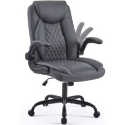 MODFU Silla de oficina ergonómica con soporte lumbar, gris