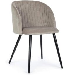 Bizzotto Juego 2 sillas gris paloma