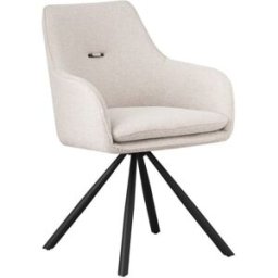 Bizzotto Juego 2 sillas giratorias beige