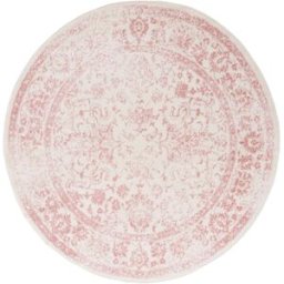Safavieh Alfombra vintage de polipropileno blanco/rosa, 152 cm