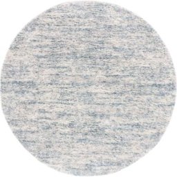 Safavieh Alfombra de poliéster blanco/azul, 135 cm