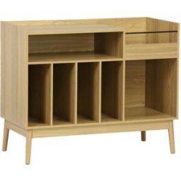 sweeek Mueble vintage de vinilo con decoración