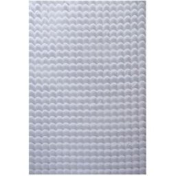 STUDIO DECO Alfombra de piel con relieve en plateado 160x230cm