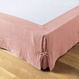 Housse De Rêve Funda de somier de gasa de algodón lisa 180x200 cm