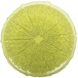 Aulica Plato plano verde 28cm - limón - lote de 6