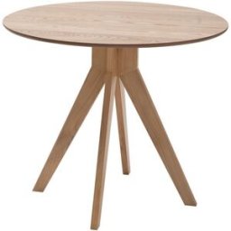 Nordlys Mesa de comedor redonda de 4 personas en madera oscura