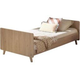 Sauthon Cama juvenil 190x90cm en suave decoración de madera de roble