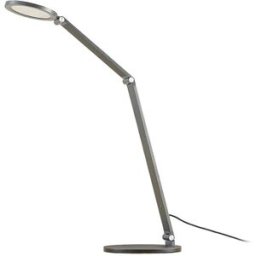 Lucande Lámpara de mesa led de aluminio gris