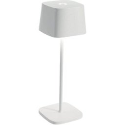 Zafferano Lámpara de mesa led recargable y regulable ofelia pro white