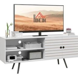 Homcom Mueble de tv 145x38x65 cm blanco
