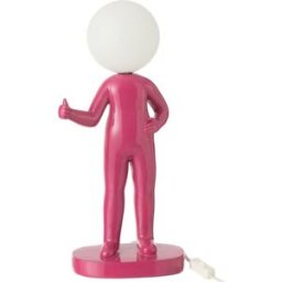 J-line Lámpara de mesa de resina fucsia 19.5x14x44.5 cm