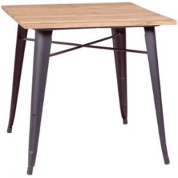 Nest dream Mesa industrial de acero envejecido y madera clara