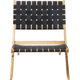 Kare Design Sillón de jardín plegable negro