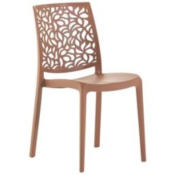 Fuori Conjunto de 4 sillas de resina para interior o exterior mocha
