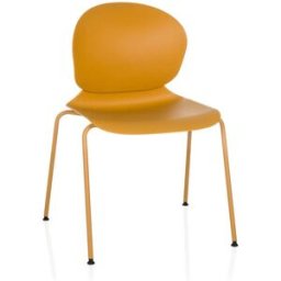 hjh OFFICE Silla de plástico amarillo