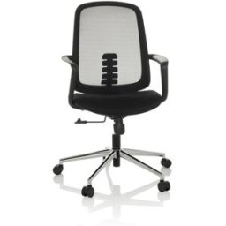 hjh OFFICE Silla home office tela / tejido de malla negro