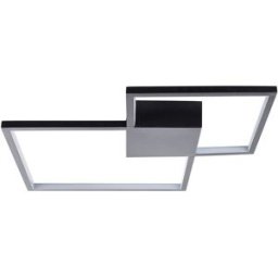 Beliani Lámpara led de techo metal negro