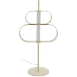 Lucande Lámpara de mesa de metal blanco