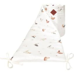 Sevira Kids Protector de cuna reversible bebé muselina de algodón crudo