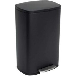 Kitchen Move Cubo de basura de cocina de pedal negro 50l